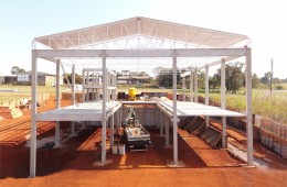 Prefabricated for commercial activity was built in Cascavel